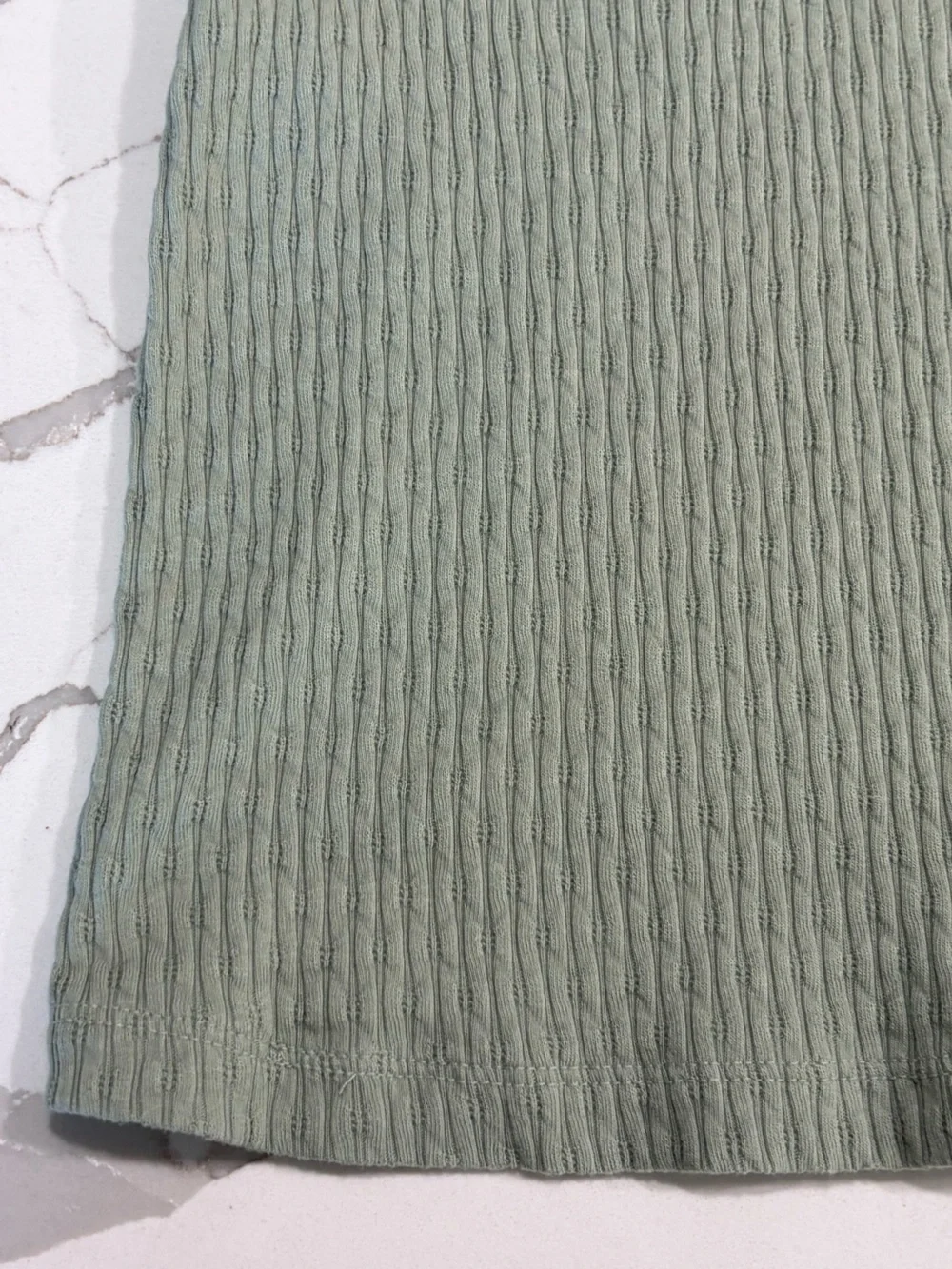 OshKosh B’Gosh Light Sage Ribbed Short Sleeve Summer Casual Top Toddler Girls 3T